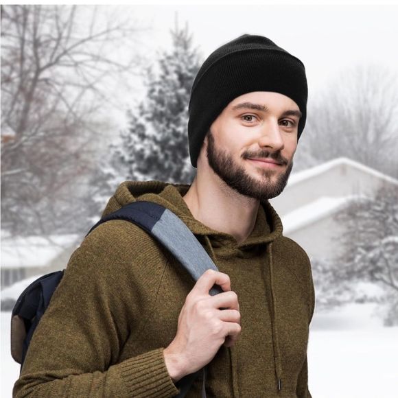 2 Pack Beanies for Men Rib-Knit Hats for Women Spring Summer Autumn Winter NWT - Picture 6 of 8